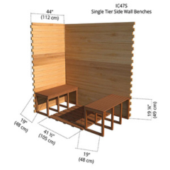 Single Tier Side Wall Benches