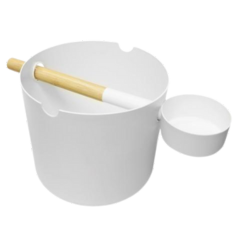 White KOLO Bucket and Ladle