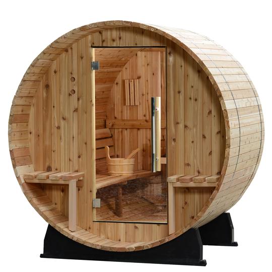 Almost Heaven 6′ x 5′ Vienna 2-Person Barrel Sauna – Free Shipping!