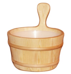 Finlandia Bottomless Pine Sauna bucket with plastic liner (1 gal.)