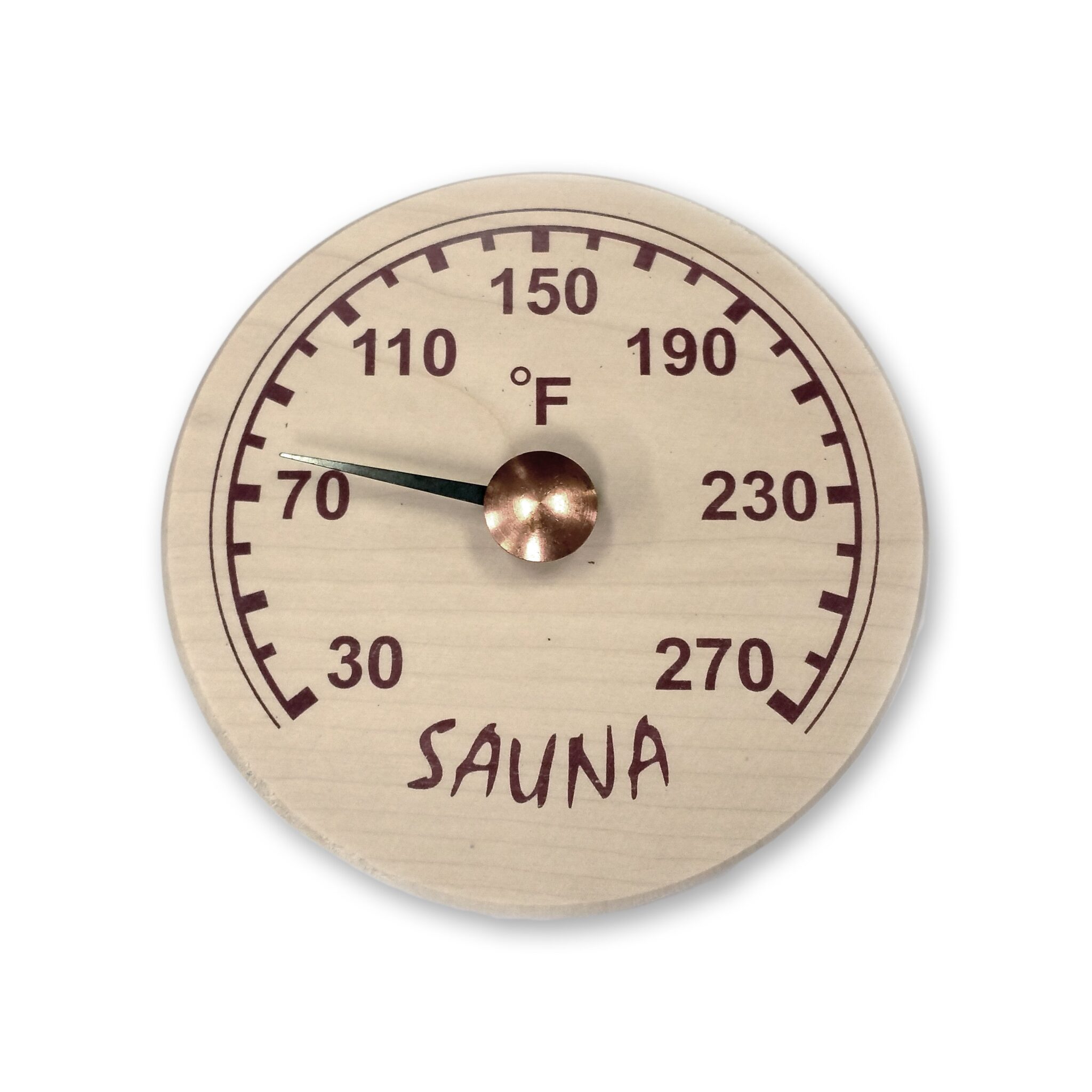 Round Pine Thermometer (5 1/2″ diam.)