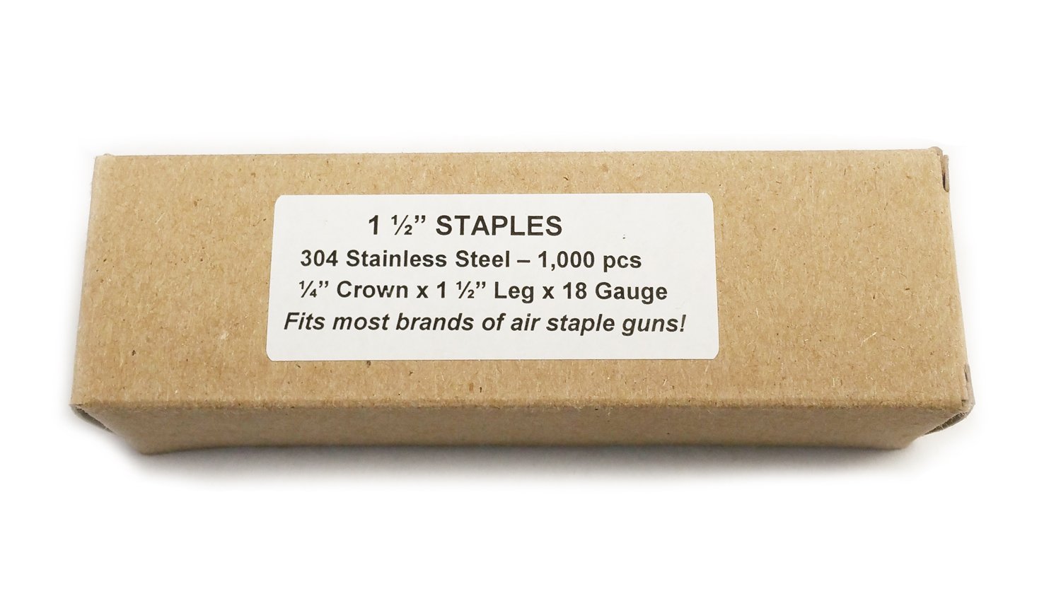 1 1/2″ Staples, 304 Stainless (1000 Count)