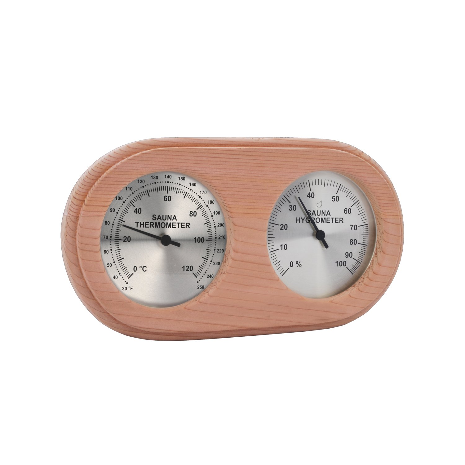 Oval Cedar Encased Thermometer/Hygrometer C-F (10″ x 5 1/2″) [ clone ]