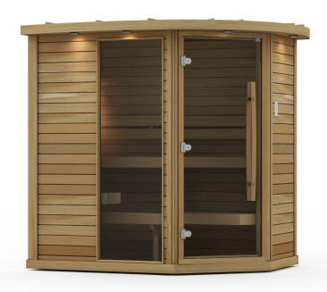 Heritage 1500 Pre-built Corner Sauna – Free Shipping!